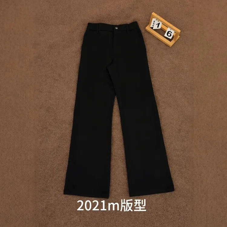 2021m黑色马吉拉弯刀小西裤男美式直筒垂感那不勒斯修身镰刀裤子