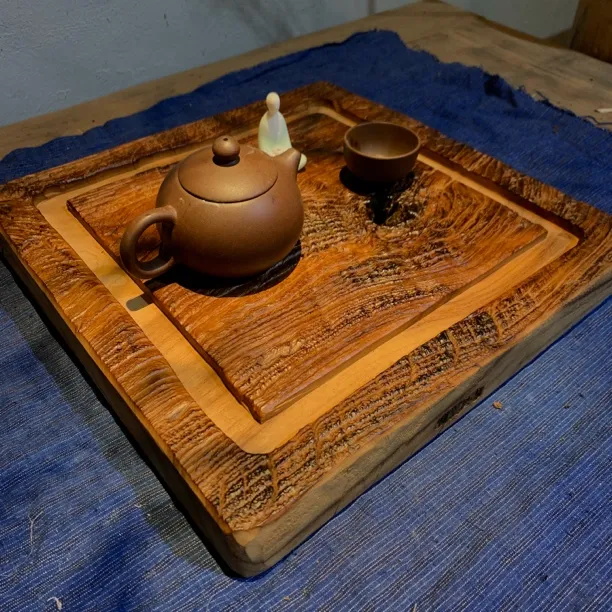 精品风化木茶盘 茶空间摆件底座30/30厚4公分