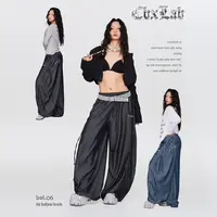 【达人专属】CBXLAB街舞潮牌二合一牛仔长裤美式运动辣妹宽松显瘦