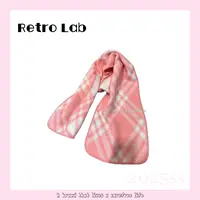 Retro Lab |糯叽叽 25SS粉色少女格子围巾