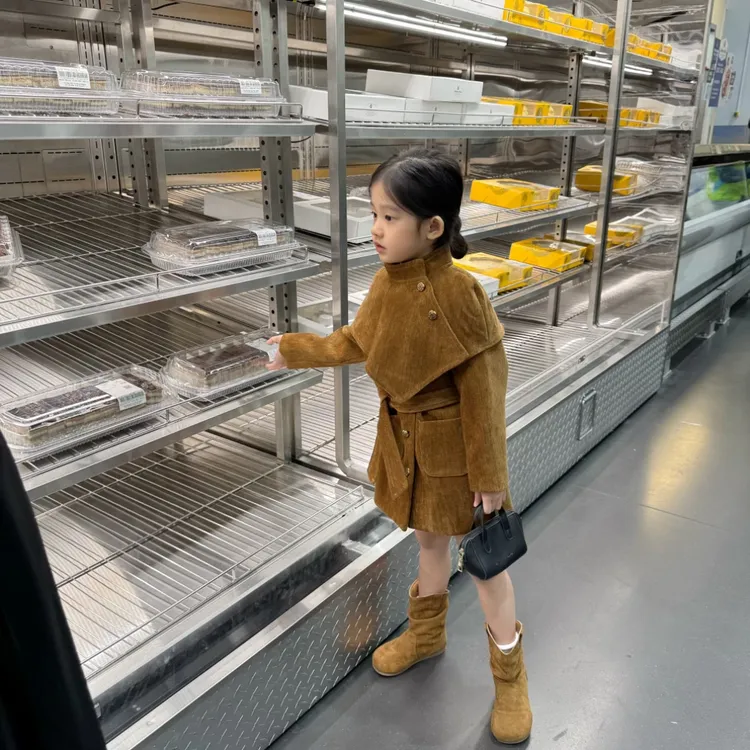 【小语希希】冬款高级感老钱风美拉德系列斗篷披肩两件套大衣外套