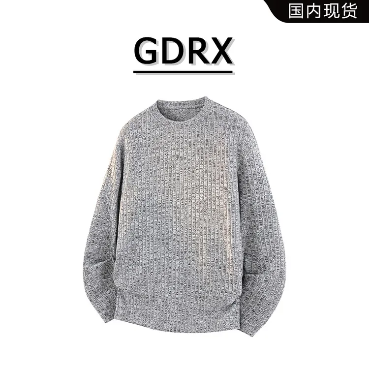 GDRX美式小众设计感男长袖T恤2026春季新款宽松大码上衣轻奢男装