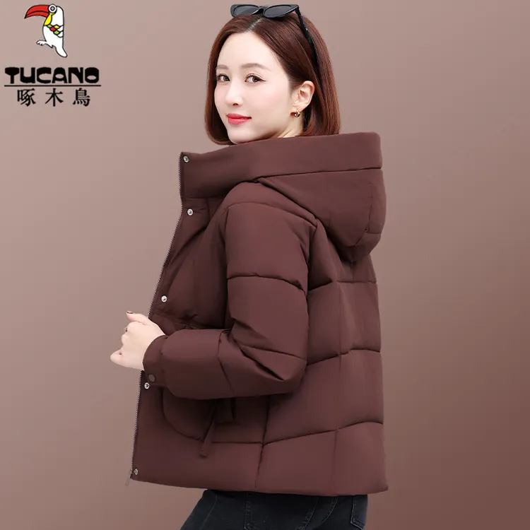 啄木鸟短款棉衣女冬季2025新款加厚保暖时尚棉袄洋气减龄棉服外套