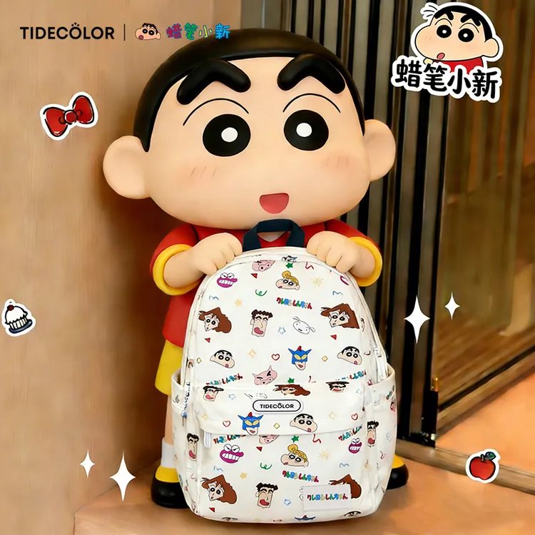 Tide color联名蜡笔小新书包小众冷门不撞款背包女生双肩包初中生