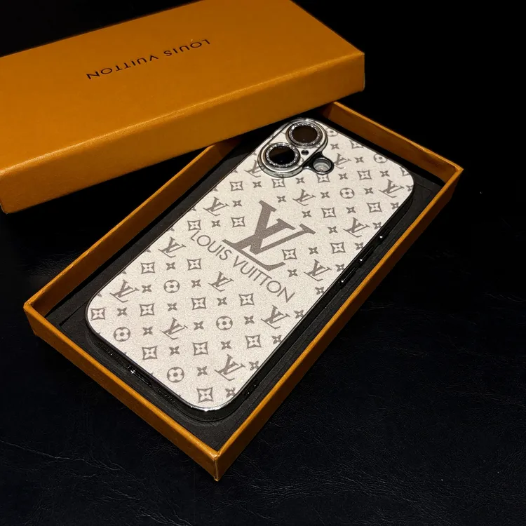 闪粉镶钻镜头iPhone17promax手机壳16高档15大牌lv皮14全包13适用