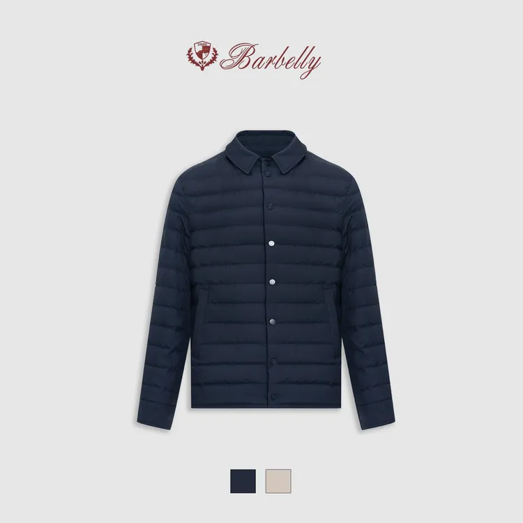 Barbelly娜先生 冬季羽皇出品情侣款绗缝线保暖白鹅绒服SN80480
