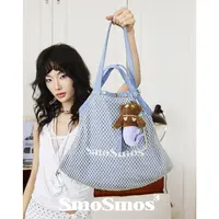 SmoSmos 【海妖帆布包】25原创设计网洞编织度假单肩帆布包女环保
