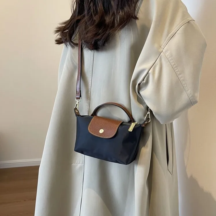 小包包2025新款小众迷你手提饺子包高级感尼龙布单肩斜挎手机包gh