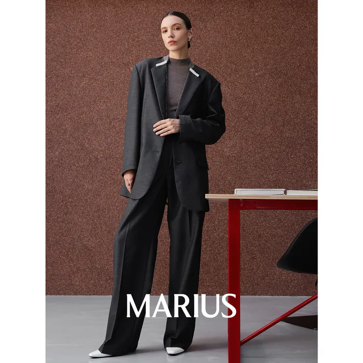 MARIUS【琥珀流光风】解构西装日本进口NIKKE羊毛高级质感套装
