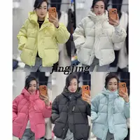 冬季新款休闲百搭彩色连帽棉服(5858)