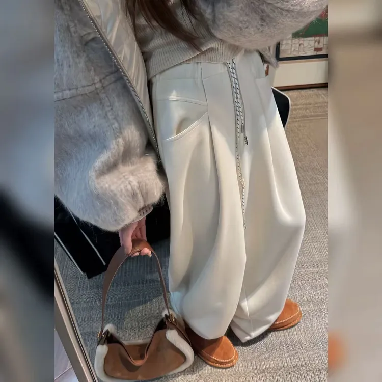 PCNY丨不理理「旷野漫迹」松紧腰抽绳宽松阔腿休闲裤