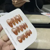 【金桔柠檬】高端 纯手工 定制 穿戴甲 轻奢美甲显白气质穿戴式