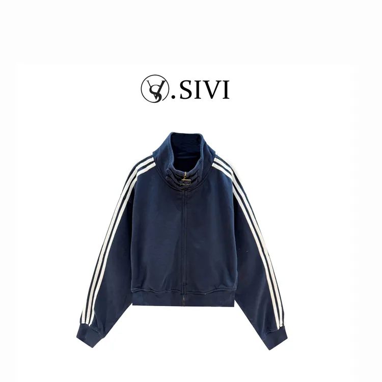 熙薇【半岛情书】2025早秋新款时尚休闲夹克卫衣外套H5261