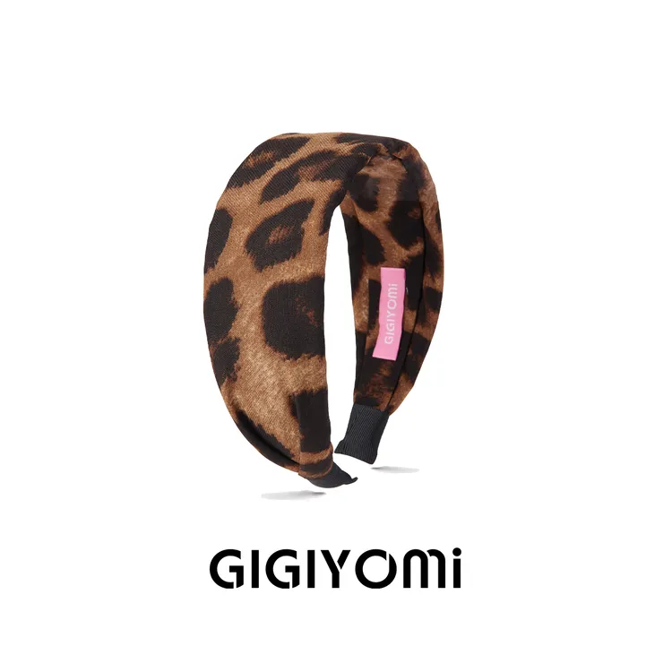 GIGIYOMi韩国原创设计时尚复古网红豹纹高颅顶简约宽边发饰发箍