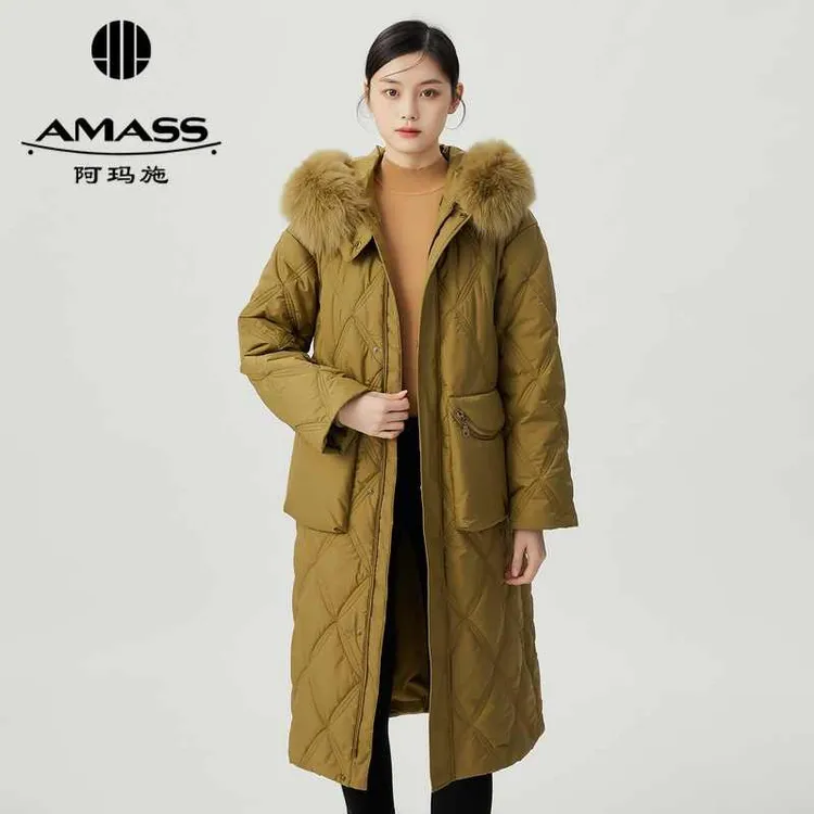 热感力笑脸拉链口袋女士女士轻薄绗缝棉服