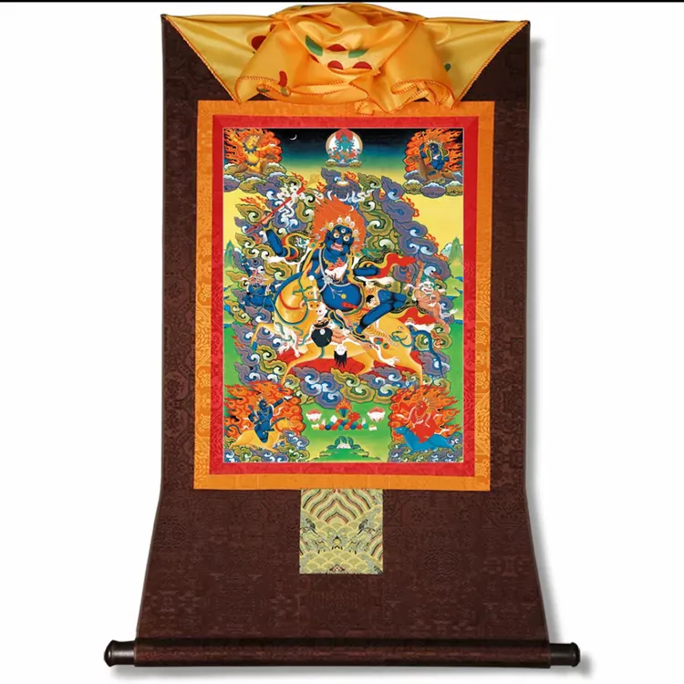 甲央工艺品软裱式唐卡装饰挂画书房客厅装饰挂画佛像挂画装饰画