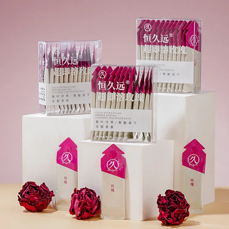 【冷萃玫瑰粉】超即溶冻干云南墨红玫瑰花香浓郁天然花青素 12袋/盒