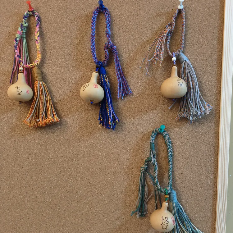 天然文玩成品款式创意小葫芦摆件定制手工编织挂件