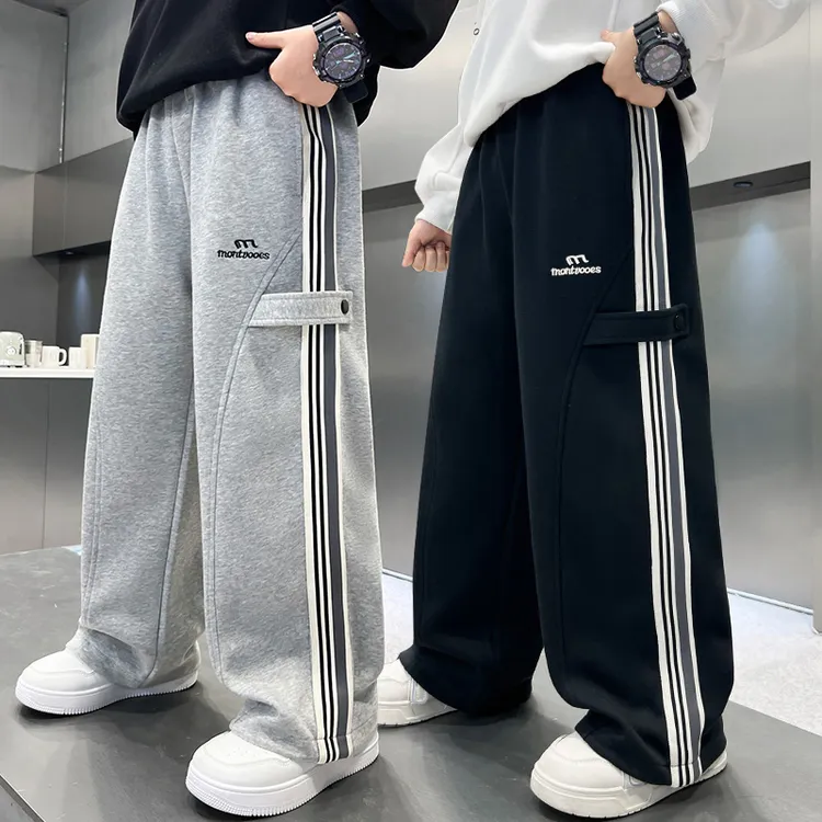 男童裤子春秋款2025新款儿童秋装直筒运动裤中大童男孩宽松卫裤潮