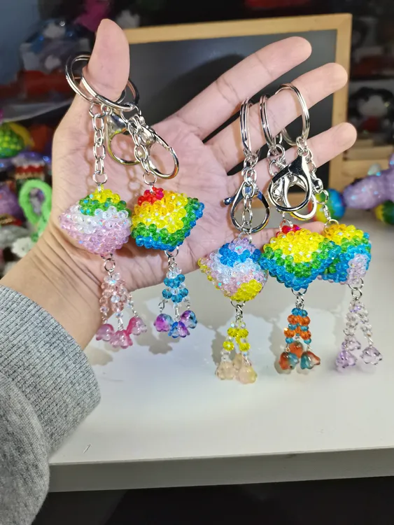 五彩铃兰粽子 手工串珠成品晶晶卡4 端午节礼物新疆西藏不包邮