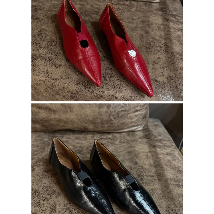 美丽定制极简百搭尖头船鞋正规鞋码（938-2）