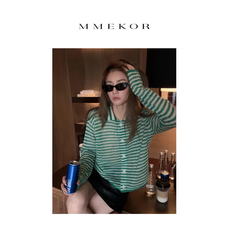 MMEKOR“斯拉夫女孩”针织衫 2025新款秋款活力常青藤上衣 30007