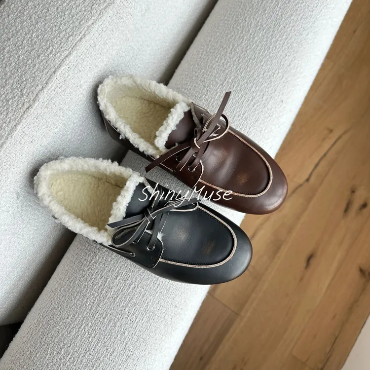 ShinyMuse缪斯定制MIU真皮舒适加绒超好看百搭时尚感内增高休闲鞋