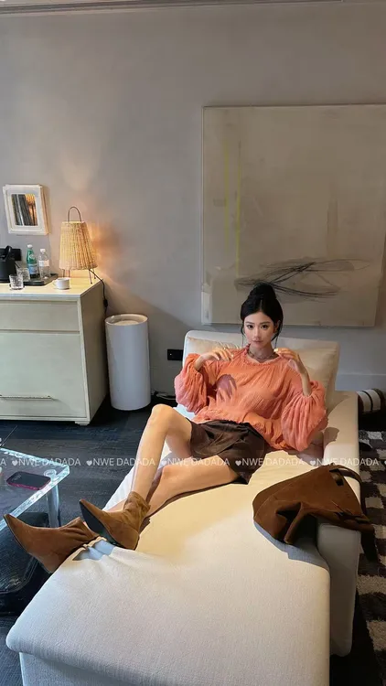 利达 NEW DADADA显瘦时尚休闲百搭设计感宽松气质长袖上衣CUZ507