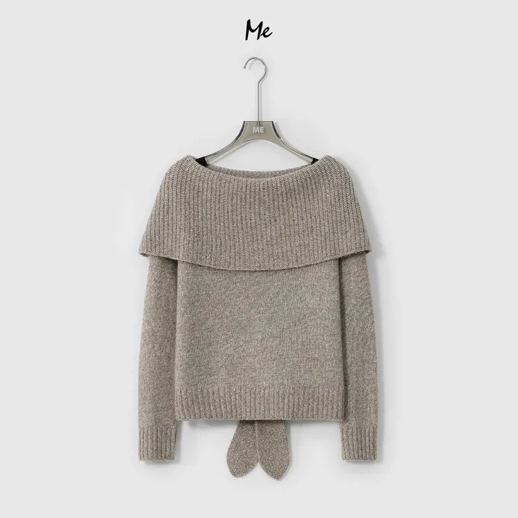 ME【披肩小蛮腰】超细美利奴绵羊毛亲肤收腰时尚保暖毛衣MESA5393