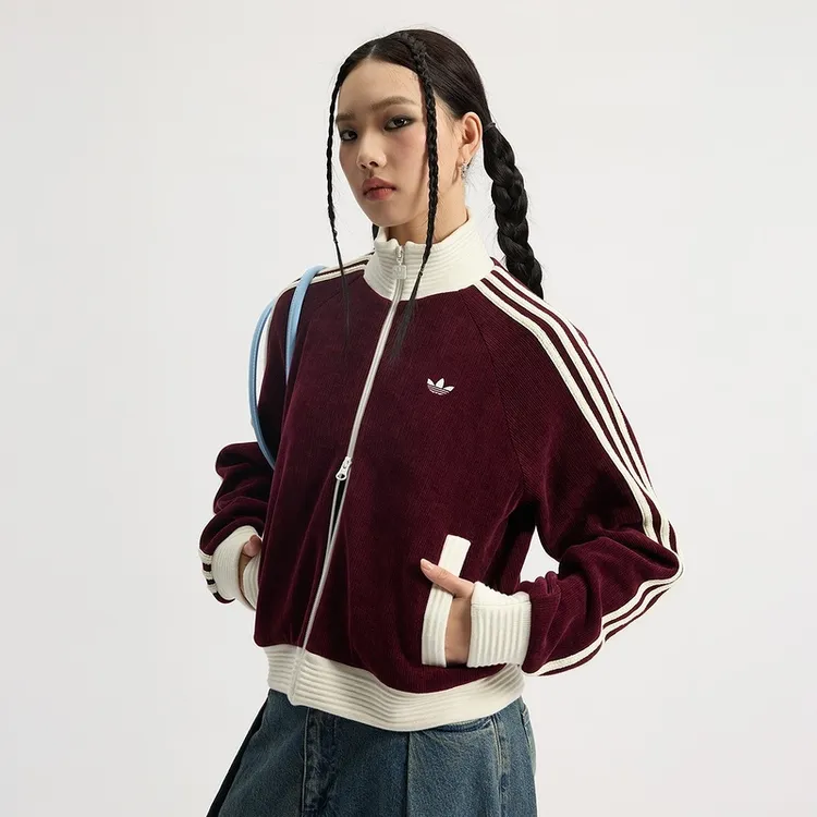 阿迪达斯（adidas）三叶草女子休闲针织运动宽松夹克外套KS0400