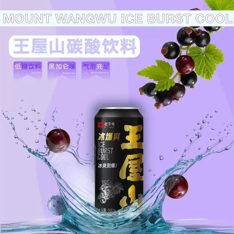 老字号冰爆爽黑加仑500买了碳酸饮料夏季清爽口感新包装上线特价