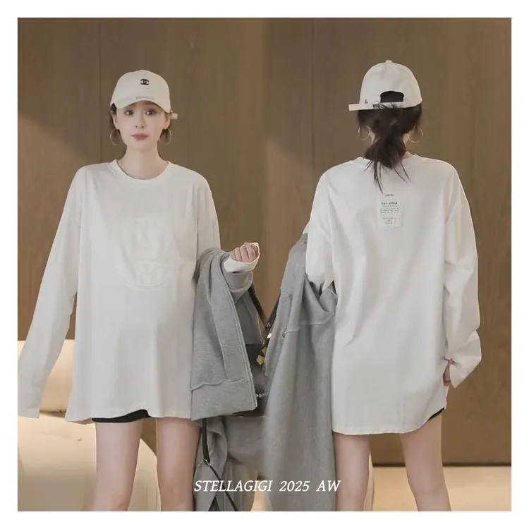 SG / 郭幂幂 AW 美式简约风 立体数字9贴布长袖卫衣T-20251625