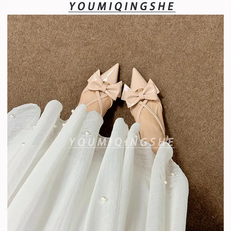 高跟鞋女2025爆款洋气不累脚高级感裸色新款百搭气质浅口细跟凉鞋