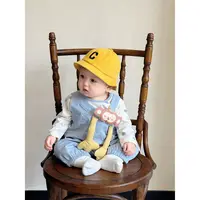 春秋款长臂猴背带套清新素雅可爱卡通男女宝婴幼儿韩版洋气连体衣