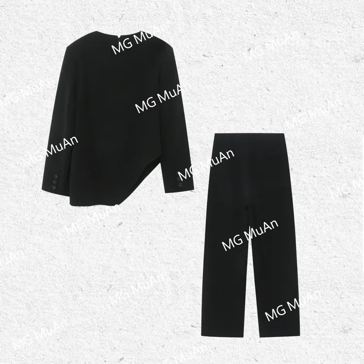 【红人之夜套装】定制TR西装料高级套装长袖两件套女YJ-23081-1