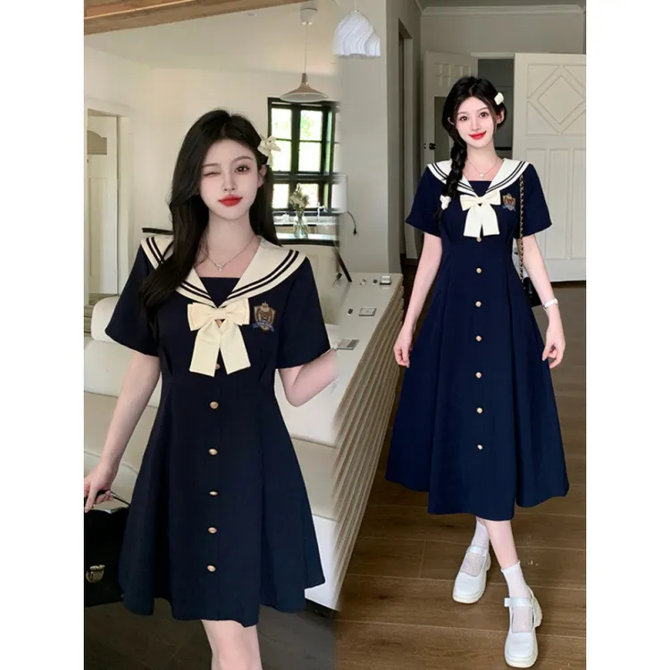 大码藏肉学院风减龄a字裙子夏季微胖mm显瘦遮肚法式打底裤可外穿