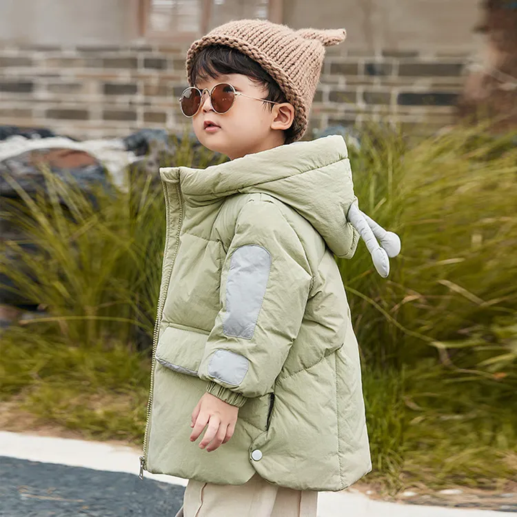 儿童宝宝羽绒服中长款2一岁小童3男宝4洋气5童装男童冬季加厚外套
