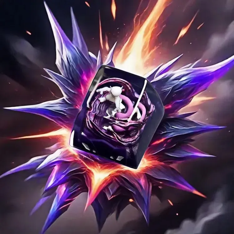 高颜值机械键盘礼物正版,键帽盲盒(拆盒)宝可梦键帽正版立体正品