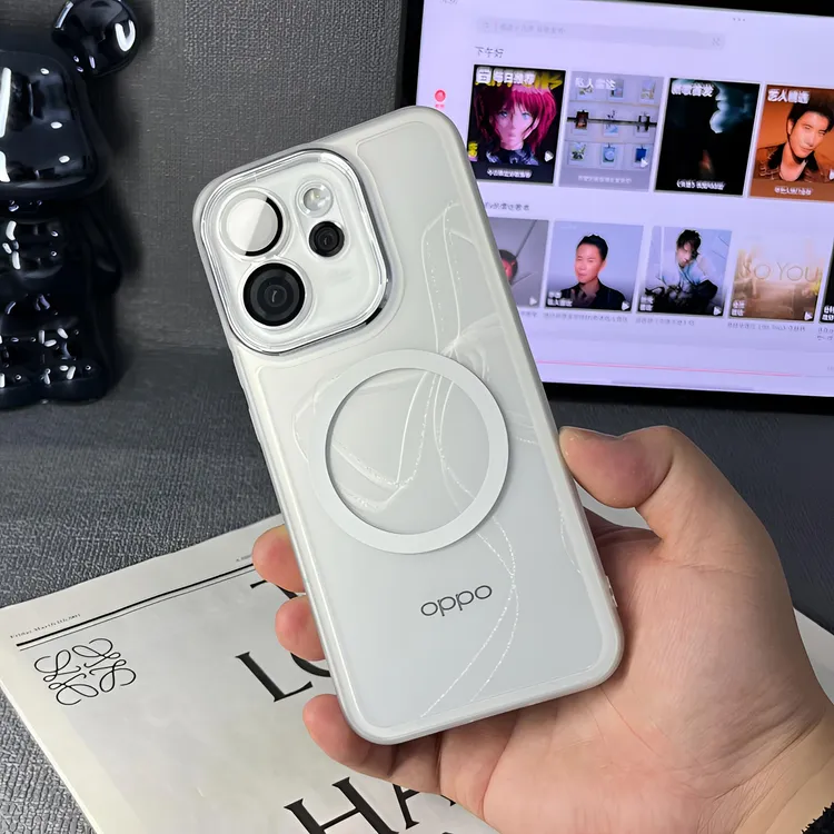自带镜头膜适用OPPOReno15Pro手机壳Reno15磁吸防摔透明软壳全包
