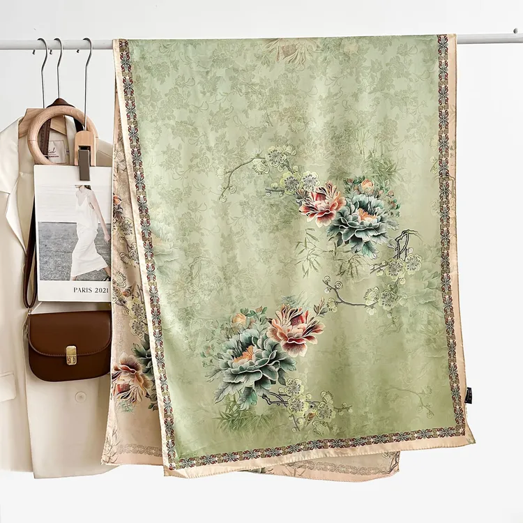 新款香云纱苏萝18070长巾香云纱国风丝巾双面双色复古围巾披肩女