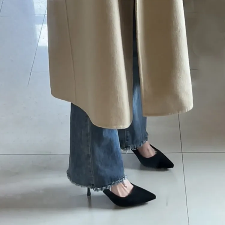 高跟鞋女细跟2025年秋夏季新款百搭面试工作鞋礼仪职业尖头单鞋