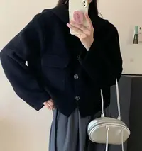 叙旧姑嫂推荐 新款宽松拉链拼色毛外套 1150