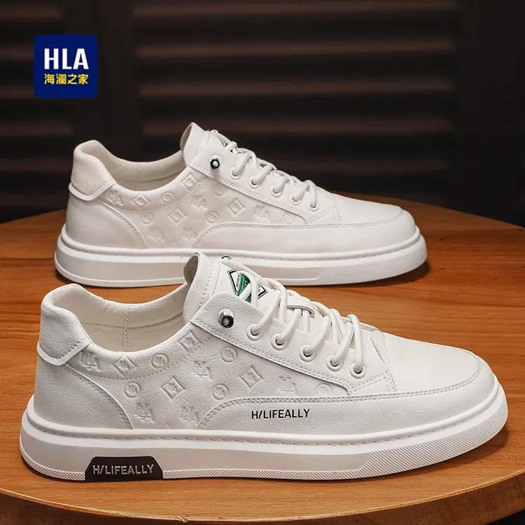 海澜之家男鞋春秋款2025新款透气男小白鞋子男士加绒休闲运动板鞋