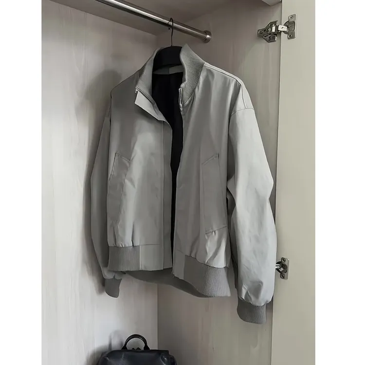 iyaroom美式飞行夹克男款秋季短款棒球服高级感廓形正肩工装外套