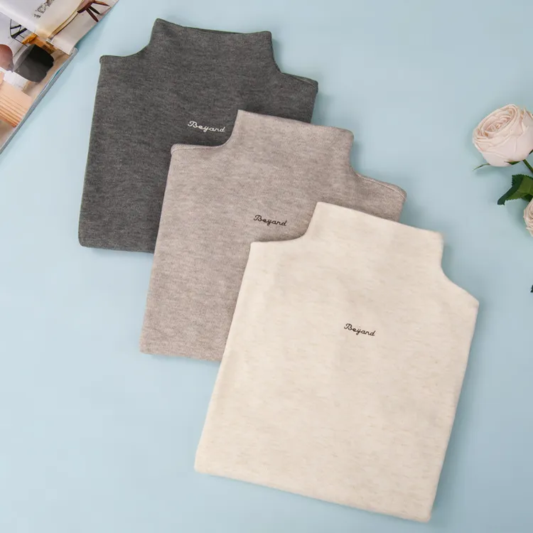 1606女童打底衫舒绒长袖内搭t恤中大童高品质冬季加绒半高领童装