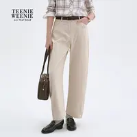 *TeenieWeenie小熊休闲裤25秋新款宽松灯芯绒香蕉裤TTTC258TW1A