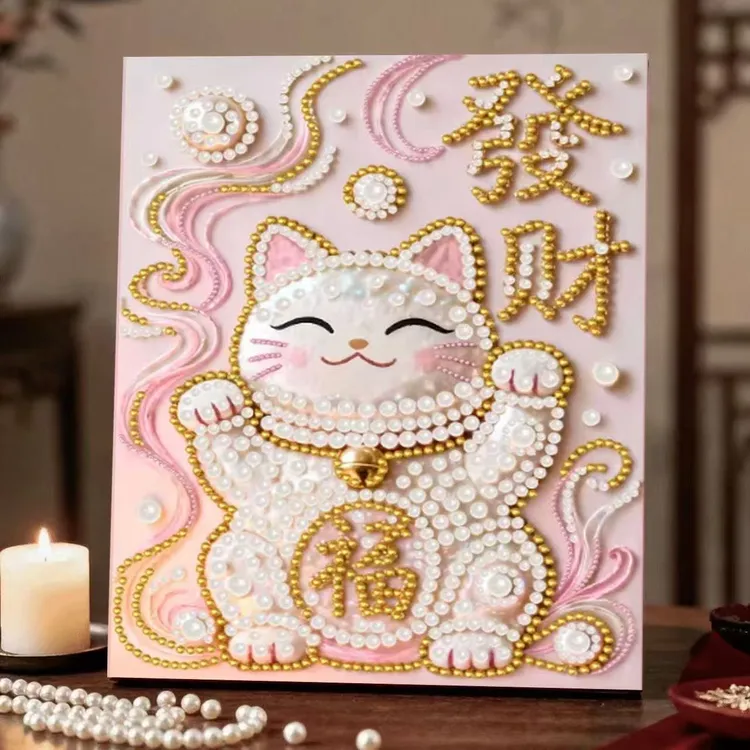 福马发财珍珠画|diy中式手工创意装饰画颜值治愈客厅送材料包工具