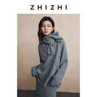 致知 栖吾 超细羊驼围巾慵懒松弛温柔浪漫25年秋新款ZZ2EAKPN095