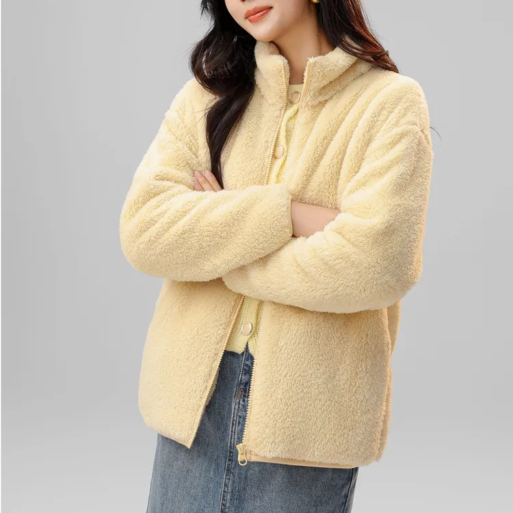 2025新款爆款秋季外套摇粒绒立领外套女休闲户外秋冬羊羔绒上衣