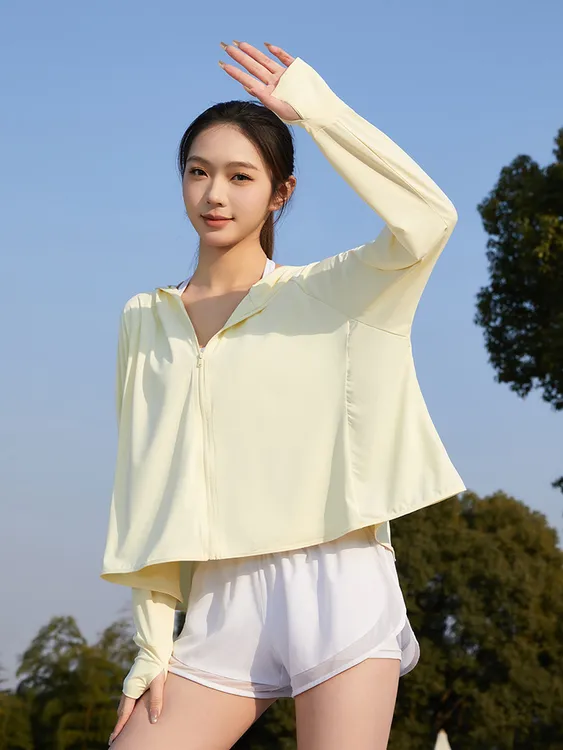 防晒衣女款爆款2025新款正品防紫外线UPF50轻薄凉感指尖防晒服